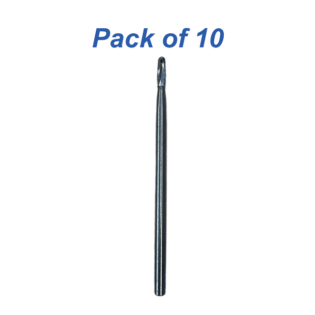#1703 Oral Surgery Carbide Fissure Bur Round-End Cross-Cut Tapered HP 44.5mm (10 per Pack)
