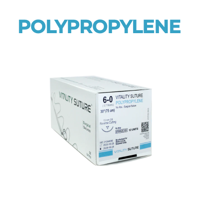 6-0 Polypropylene Surgical Suture, 30'' - Vitality™