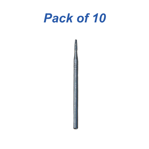 #702 Carbide Fissure Bur Flat-End Cross-Cut Tapered for Oral Surgery HPL 65 mm  - Vitality™  (10 per Pack)