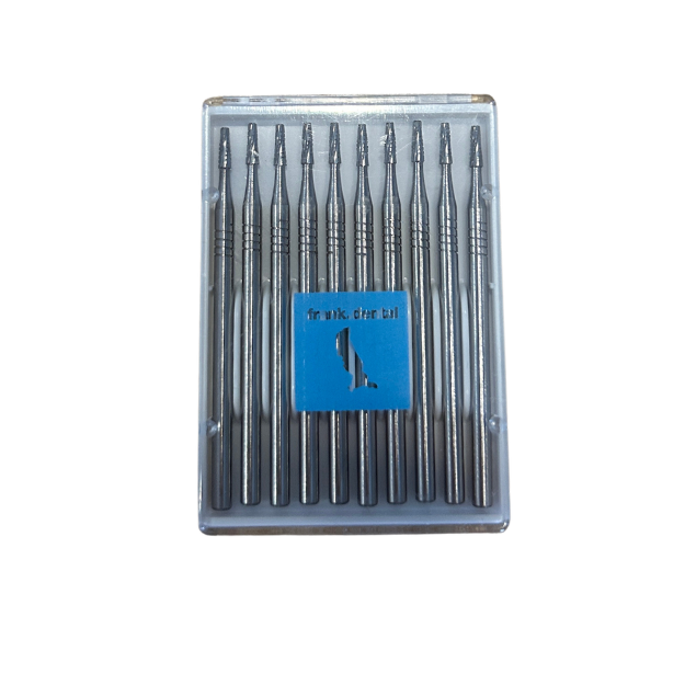 #702 Carbide Fissure Bur Flat-End Cross-Cut Tapered for Oral Surgery HPL 65 mm  - Vitality™  (10 per Pack)