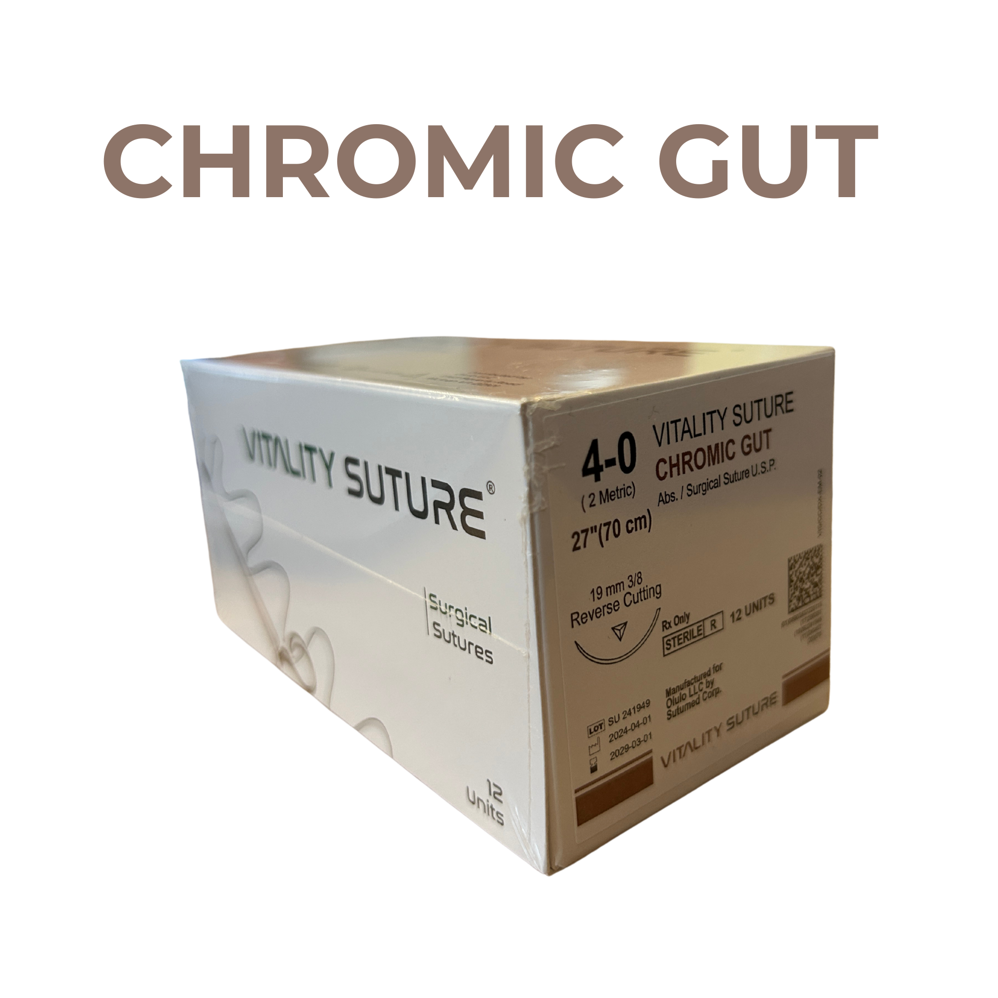 4-0 Chromic Gut Suture - Vitality™ – VitalityProduct
