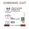 Chromic Gut Suture 4-0, 27" Thread with 19mm, 3/8 Reverse Cutting Needle. Brown. Information.