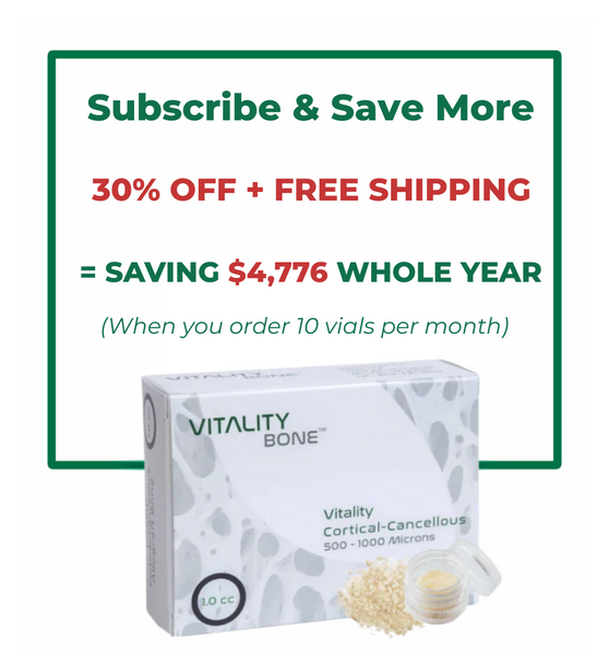 Vitality™ 1.0 CC Mineralized 70/30 Cortical/Cancellous Allograft Blend