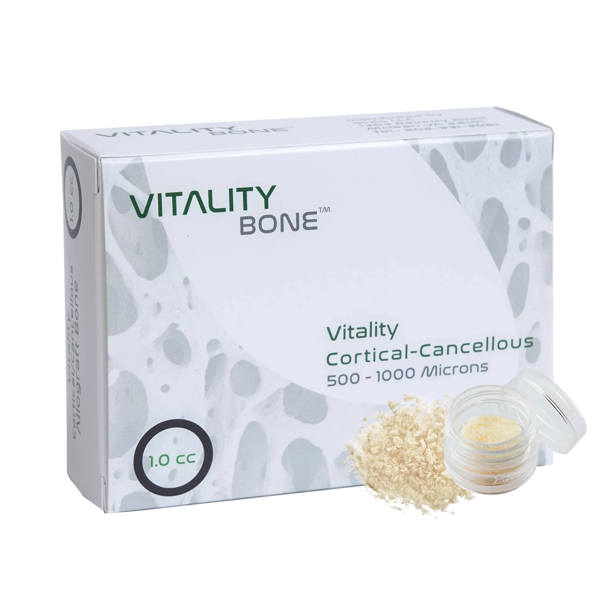 Vitality™ 1.0 CC Mineralized 70/30 Cortical/Cancellous Allograft Blend