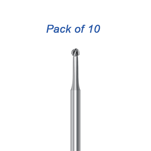 Vitality #6 round surgical carbide bur with FGXL 25 mm shank, pack of 10