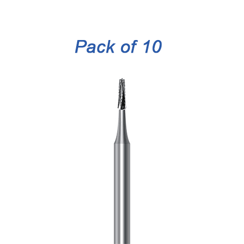 Vitality 701 carbide fissure bur with HPL 65 mm shank3, pack of 10 for oral surgery