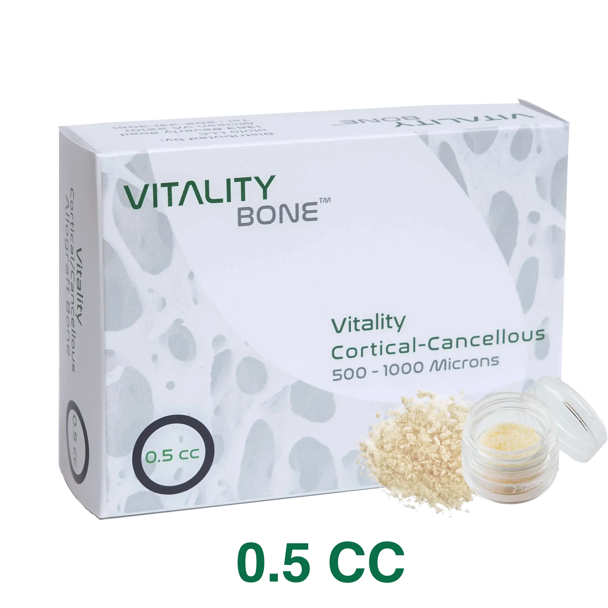 Vitality™ 0.5 CC Mineralized 70/30 Cortical/Cancellous Allograft Blend