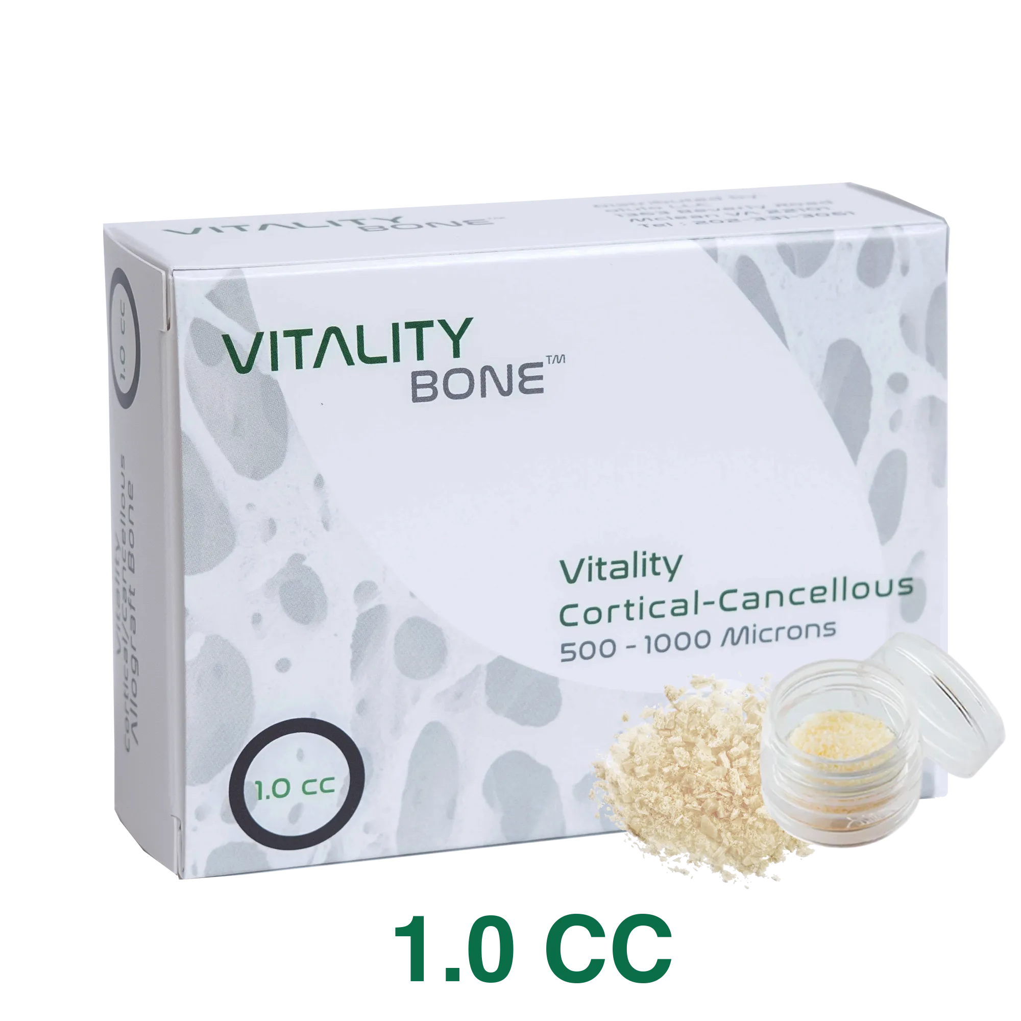 Vitality™ 1.0 CC Mineralized 70/30 Cortical/Cancellous Allograft Blend